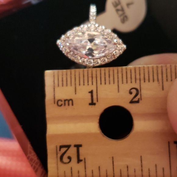 Ring 18kt white gold plated brass size 7 - Picture 5 of 10